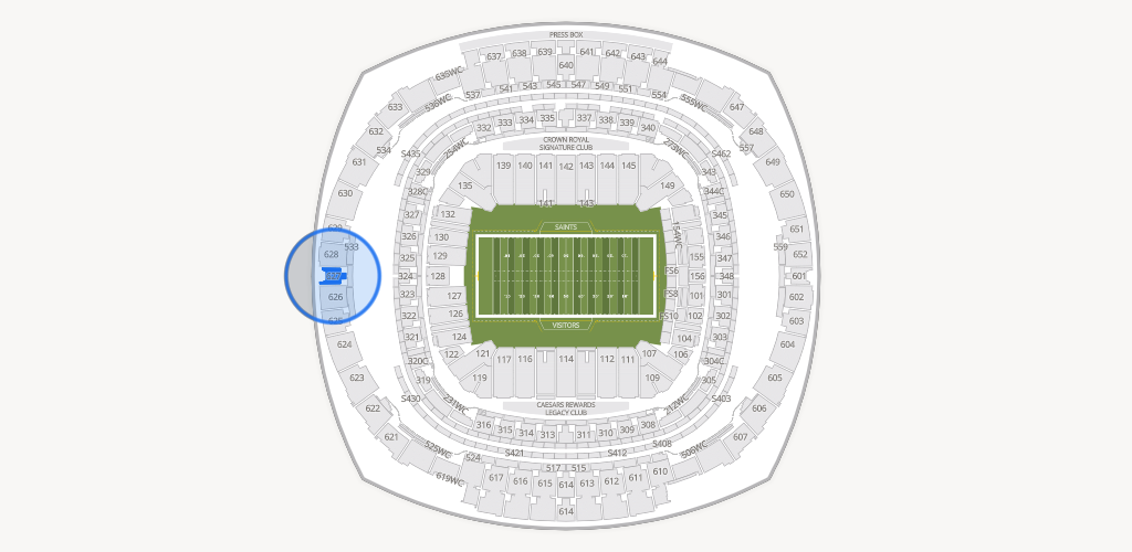 Caesars Superdome Seating Chart