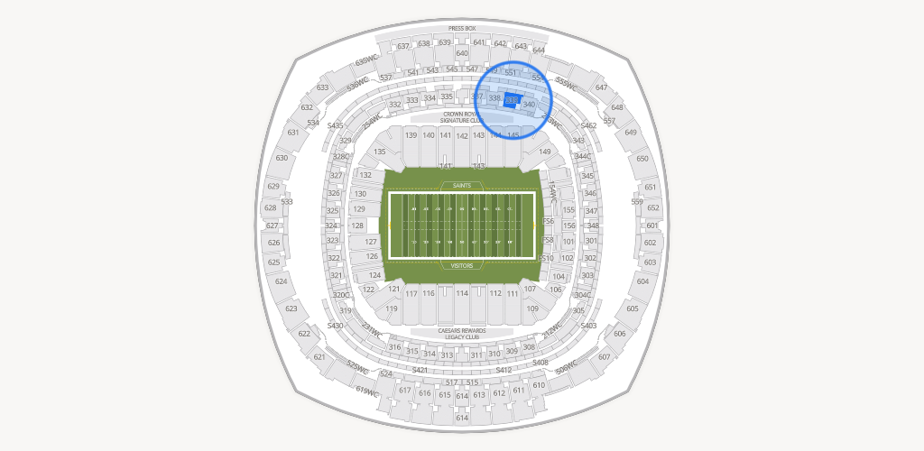 Caesars Superdome Seating Chart