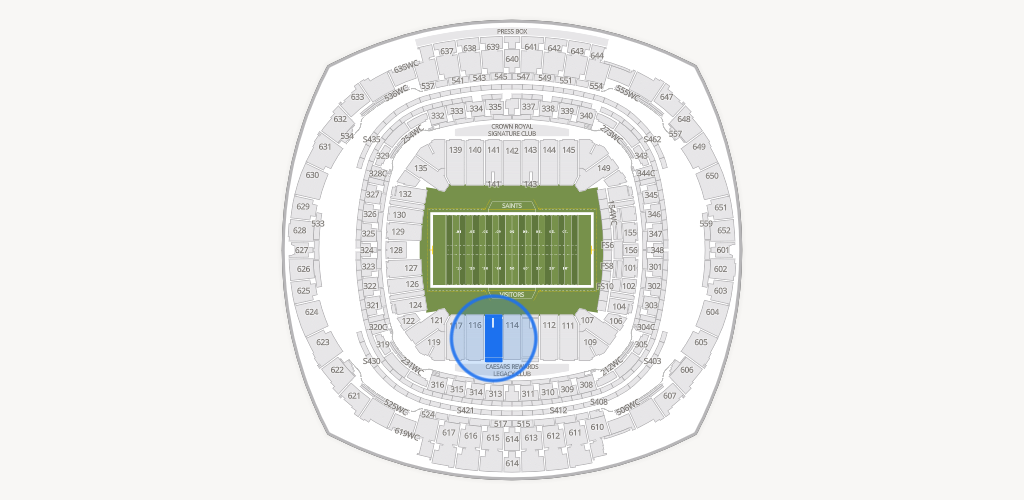 Caesars Superdome Seating Chart
