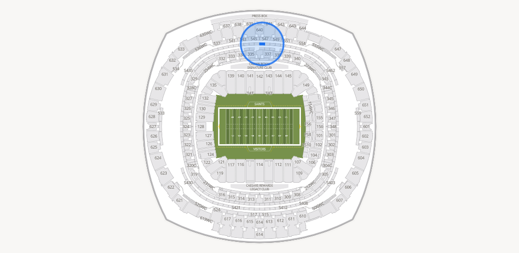 Caesars Superdome Seating Chart