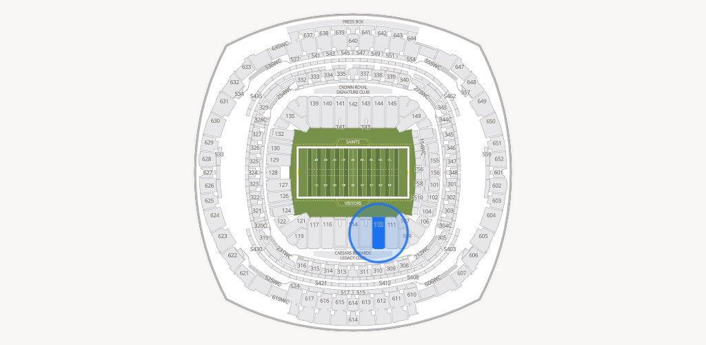 Caesars Superdome Seating Chart