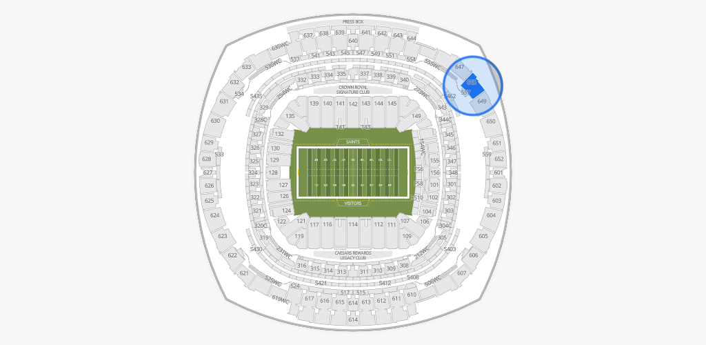 Caesars Superdome Seating Chart