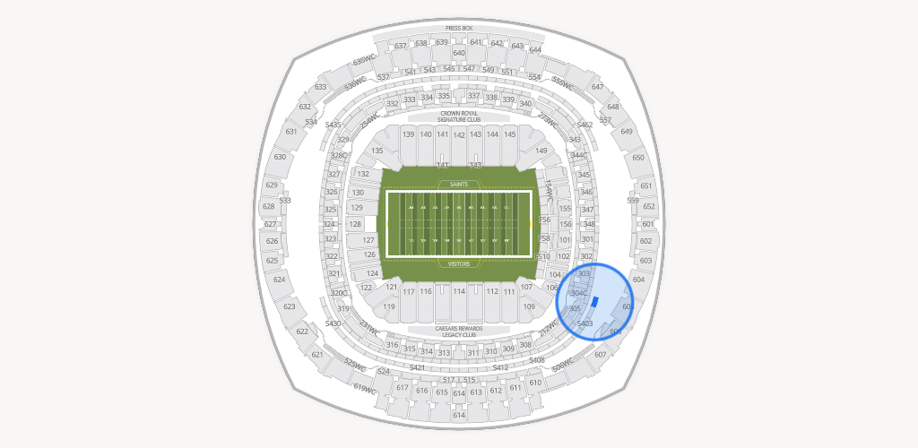 Caesars Superdome Seating Chart