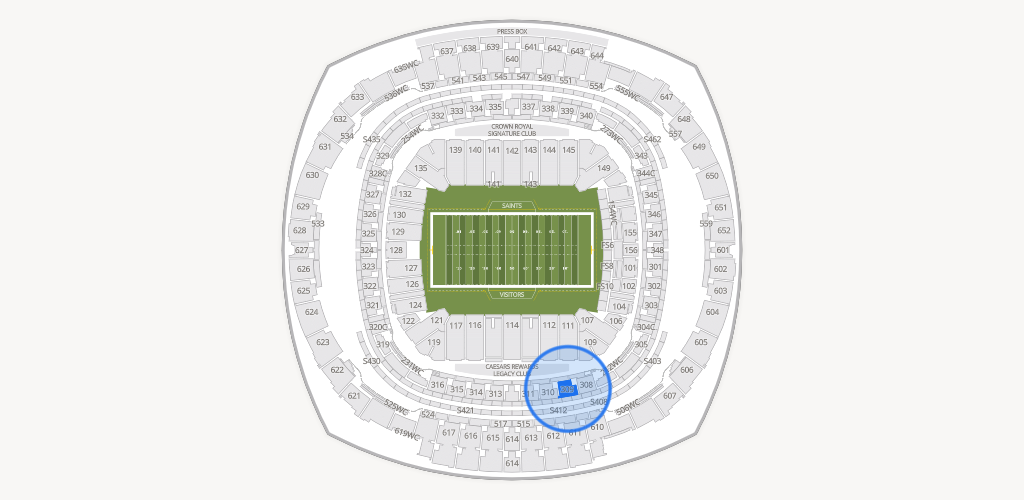 Caesars Superdome Seating Chart