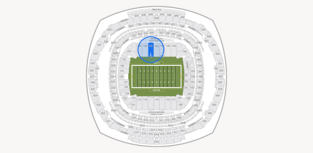 Caesars Superdome Seating Chart
