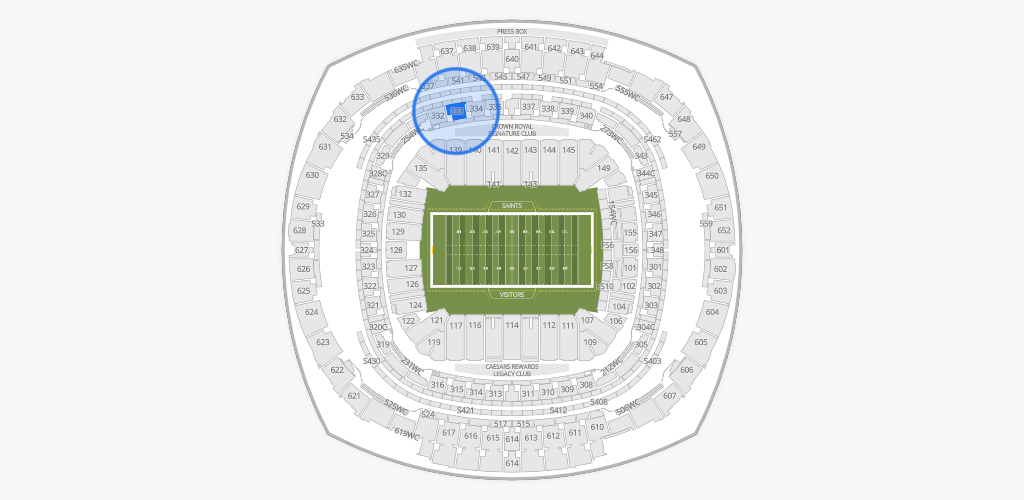 Caesars Superdome Seating Chart