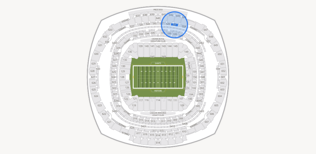 Caesars Superdome Seating Chart