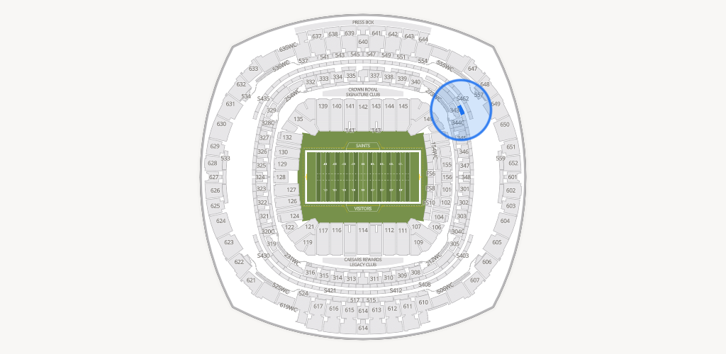 Caesars Superdome Seating Chart
