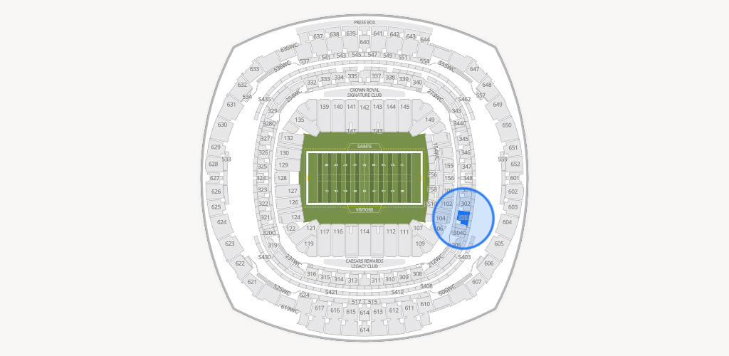 Caesars Superdome Seating Chart