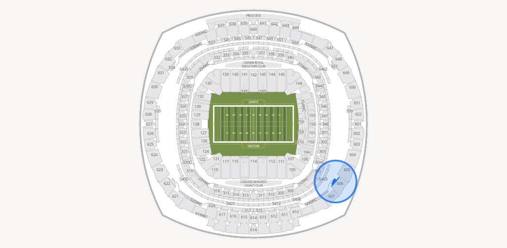 Caesars Superdome Seating Chart