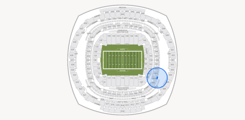 Caesars Superdome Seating Chart