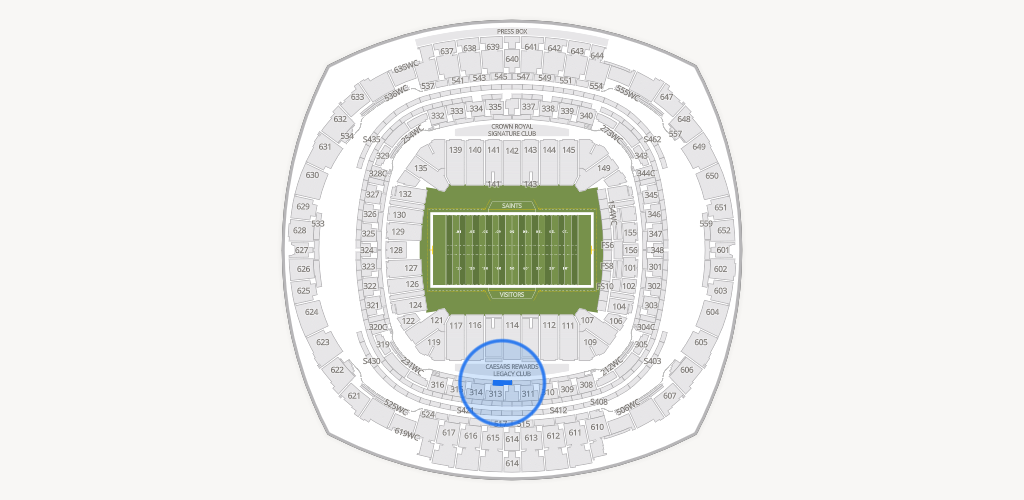Caesars Superdome Seating Chart