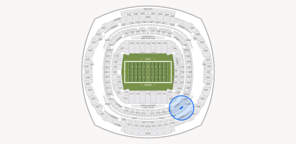 Caesars Superdome Seating Chart