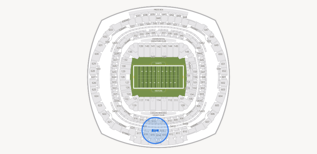 Caesars Superdome Seating Chart