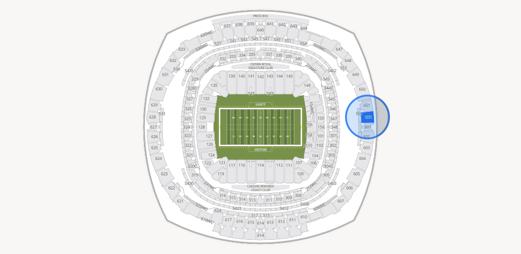 Caesars Superdome Seating Chart