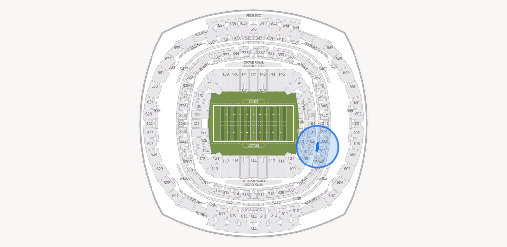 Caesars Superdome Seating Chart