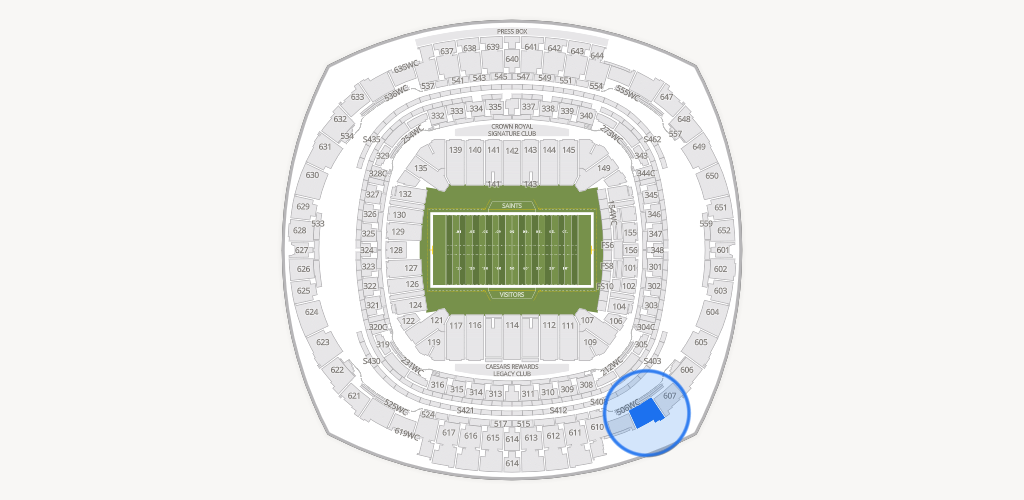 Caesars Superdome Seating Chart