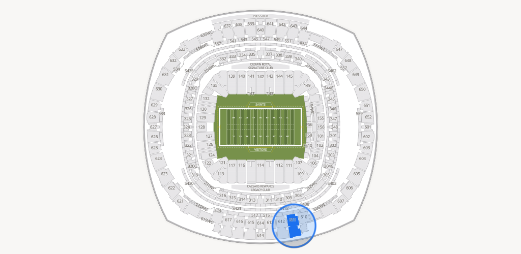 Caesars Superdome Seating Chart
