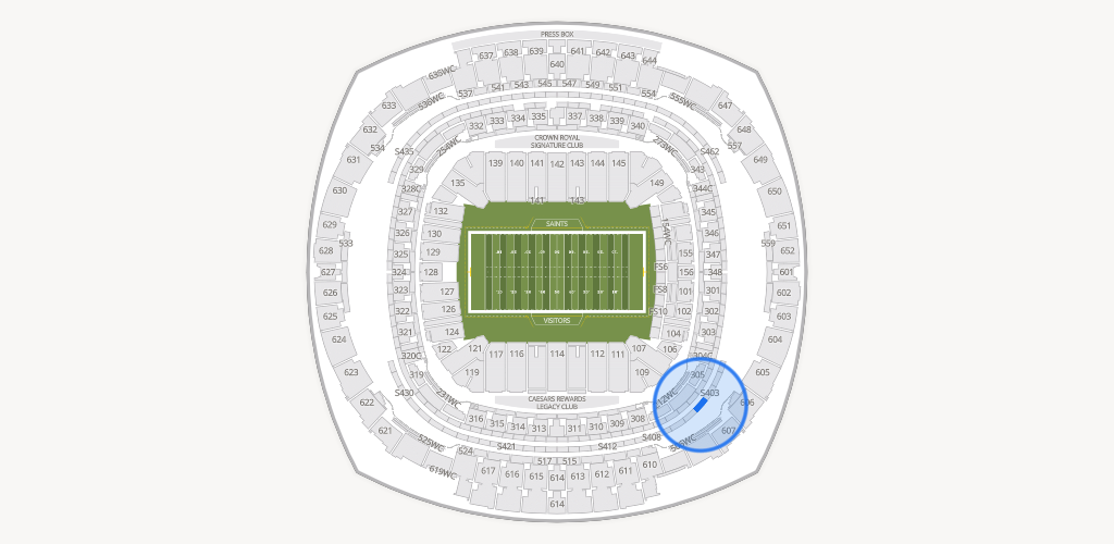 Caesars Superdome Seating Chart