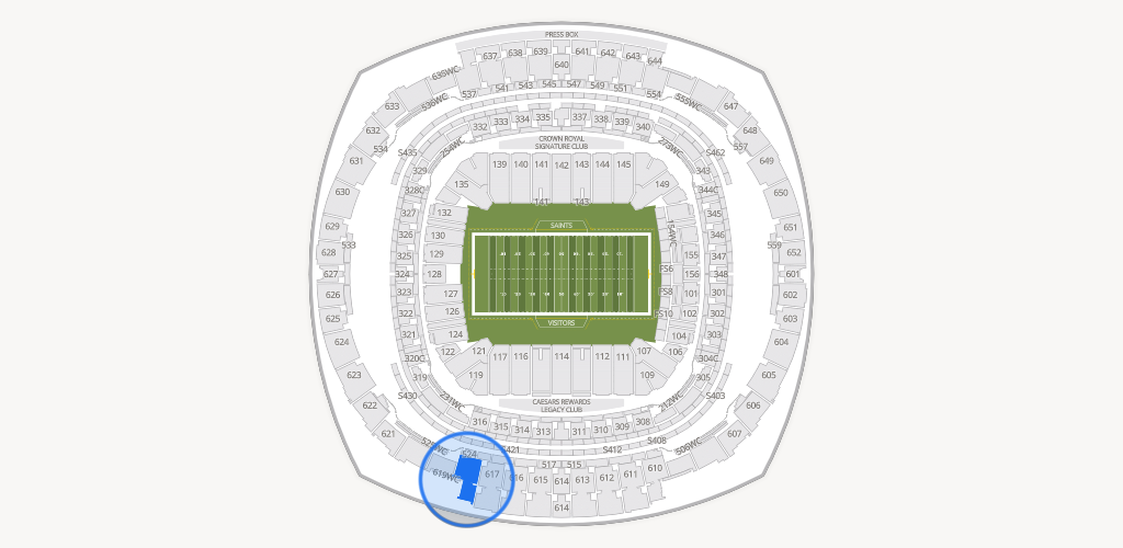 Caesars Superdome Seating Chart