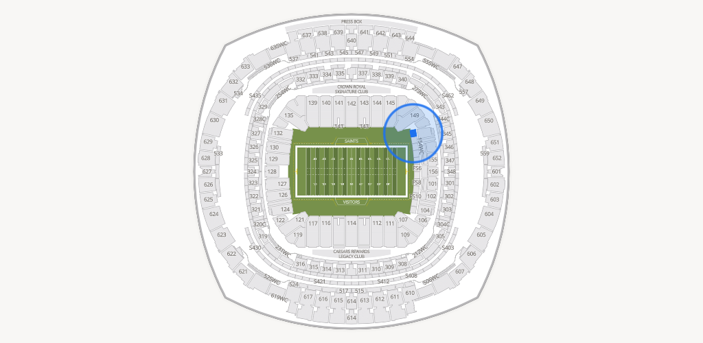 Caesars Superdome Seating Chart