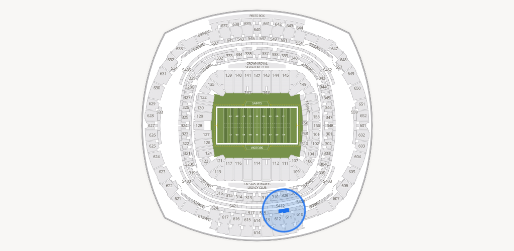 Caesars Superdome Seating Chart