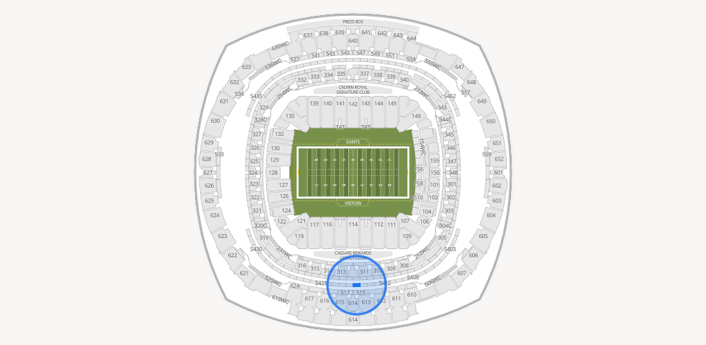 Caesars Superdome Seating Chart
