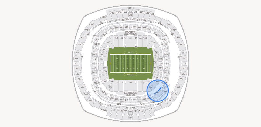 Caesars Superdome Seating Chart
