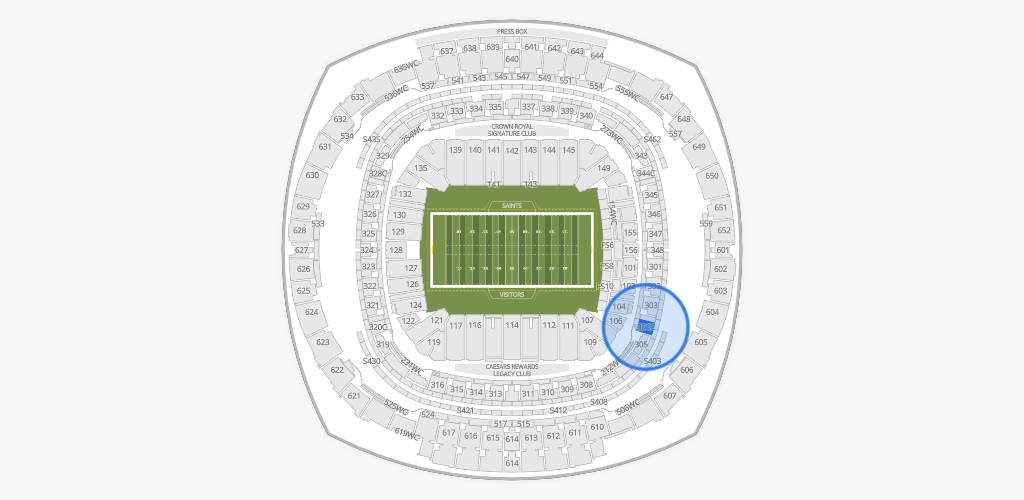 Caesars Superdome Seating Chart