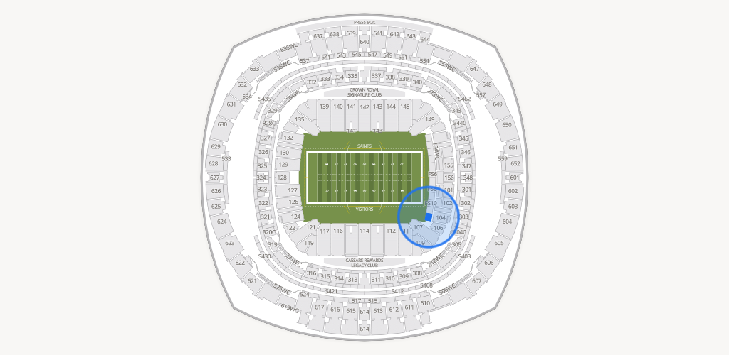 Caesars Superdome Seating Chart