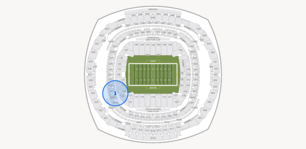 Caesars Superdome Seating Chart