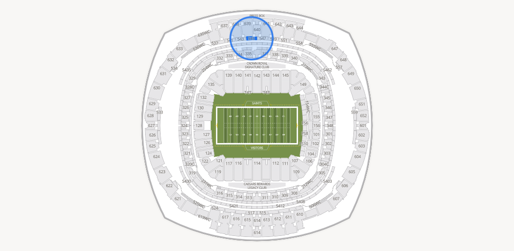 Caesars Superdome Seating Chart