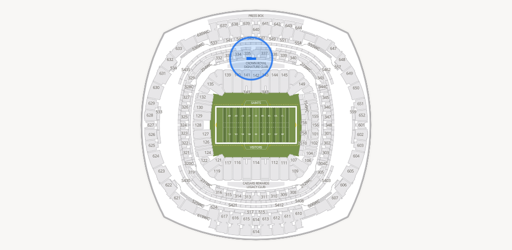 Caesars Superdome Seating Chart