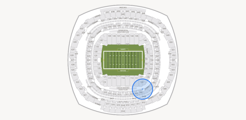 Caesars Superdome Seating Chart
