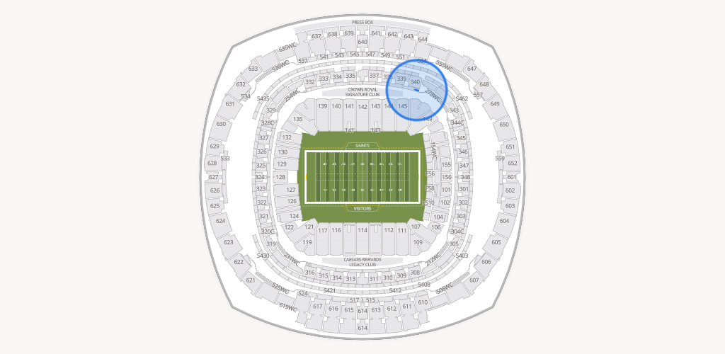 Caesars Superdome Seating Chart