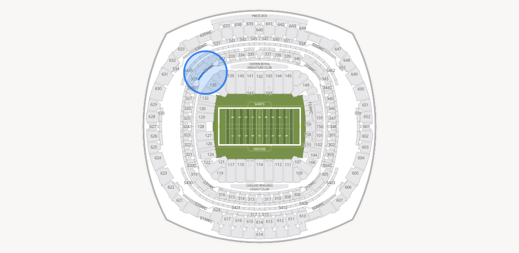 Caesars Superdome Seating Chart