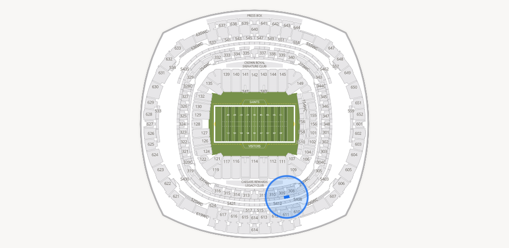 Caesars Superdome Seating Chart