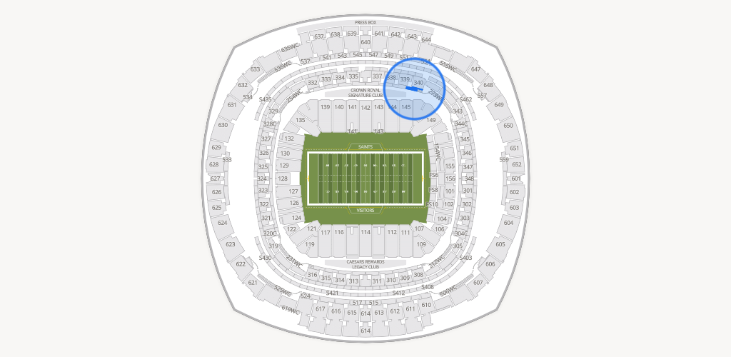 Caesars Superdome Seating Chart