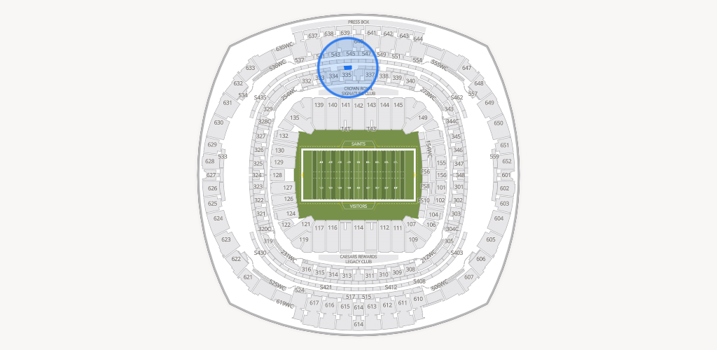 Caesars Superdome Seating Chart