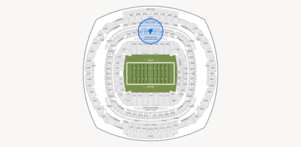 Caesars Superdome Seating Chart