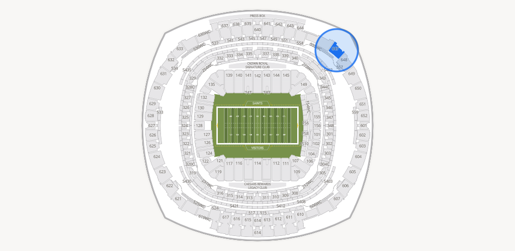 Caesars Superdome Seating Chart