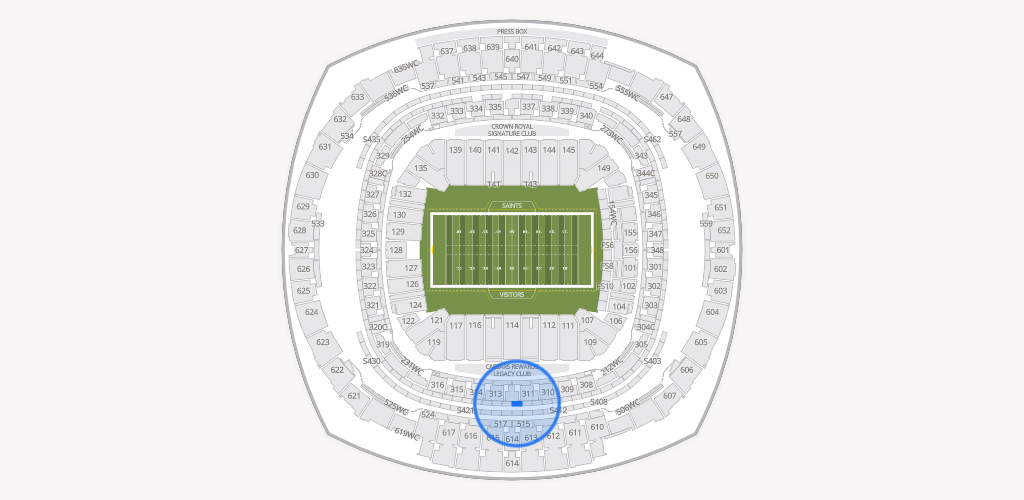 Caesars Superdome Seating Chart