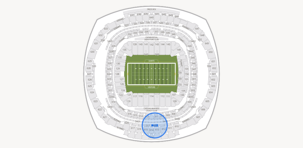 Caesars Superdome Seating Chart