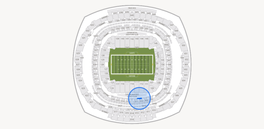 Caesars Superdome Seating Chart