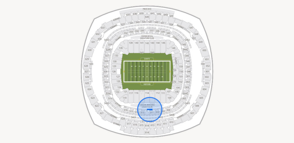 Caesars Superdome Seating Chart