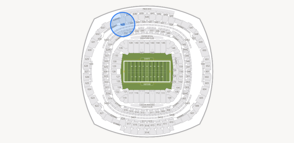 Caesars Superdome Seating Chart