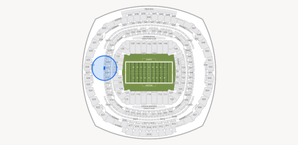 Caesars Superdome Seating Chart