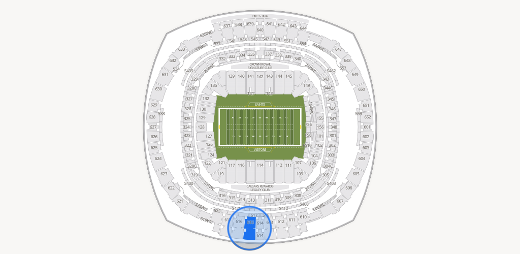 Caesars Superdome Seating Chart