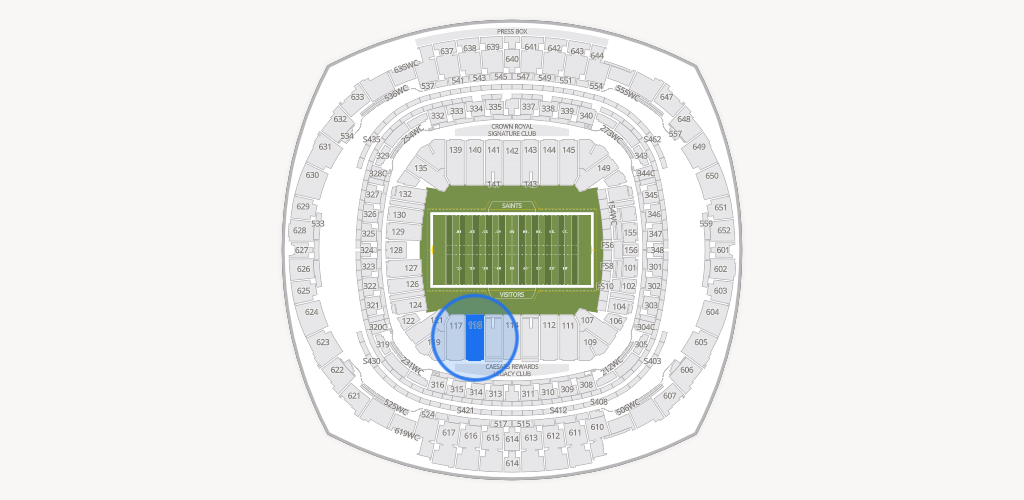 Caesars Superdome Seating Chart