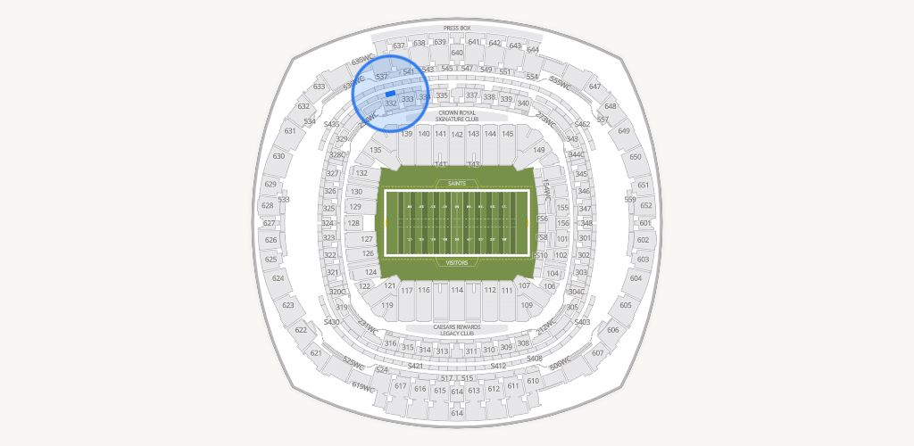 Caesars Superdome Seating Chart